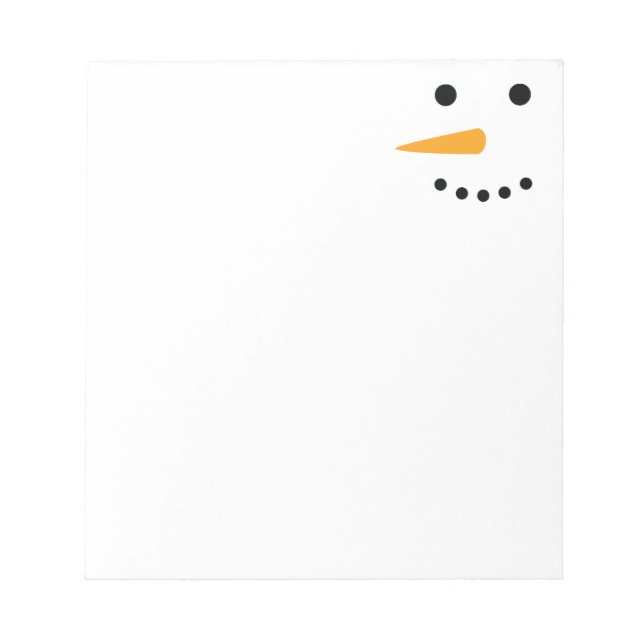 Snowman Face Notepad (Front)