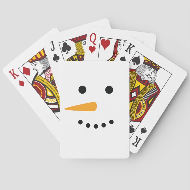 Snowman Face Poker Cards (Back)