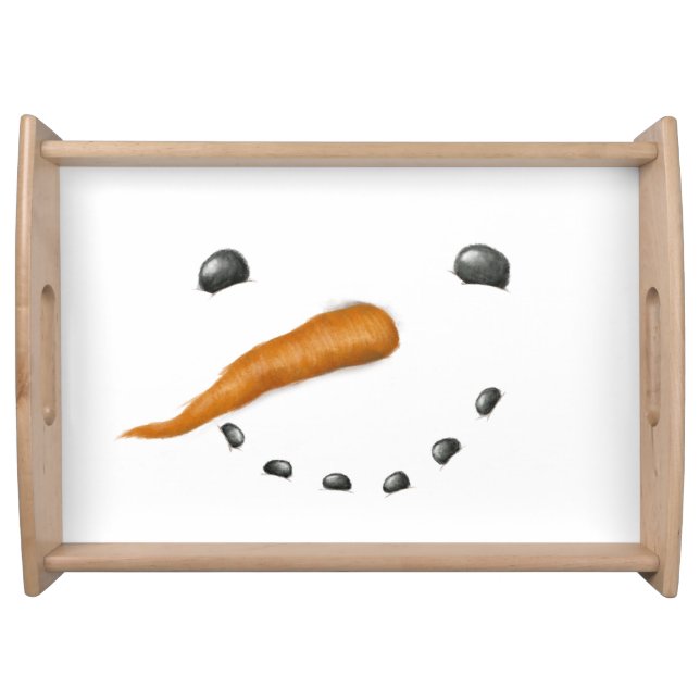 SNOWMAN FACE SERVING TRAY (Front)