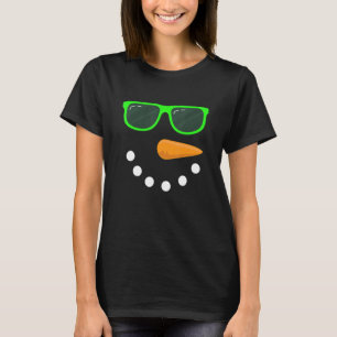 Snowman Face Sunglasses Snowman Costume 1 T-Shirt