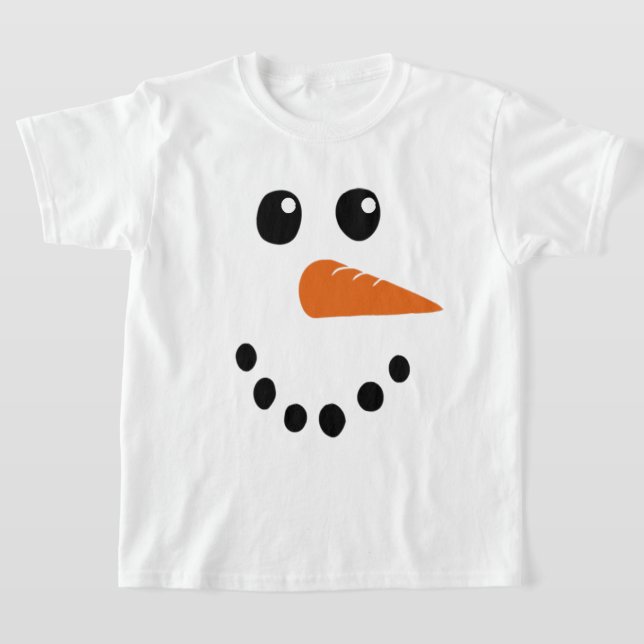 Snowman Face T-Shirt (Laydown)