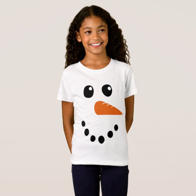 Snowman Face T-Shirt (Front Full)