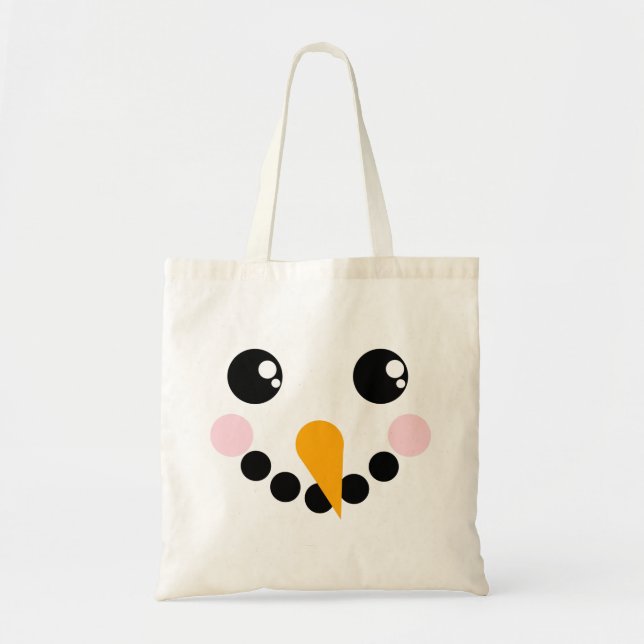 Snowman Face Tote Bag (Front)