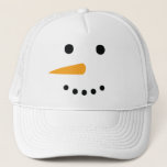 Snowman Face Trucker Hat<br><div class="desc">Enjoy the winter season with this classic snowman face! This cheerful icon of carefree days will put a smile on anyone's face. Add your text to personalize the item and make this snowman yours!</div>