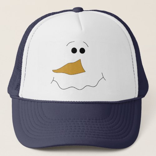 Snowman Face Trucker Hat