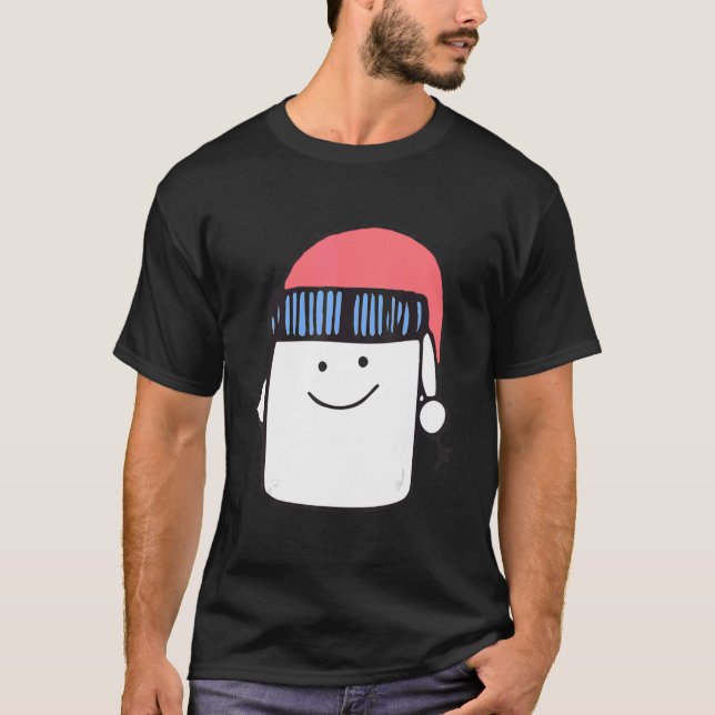 Snowman Face Ugly Christmas Santa Hat Snowman Cup T-Shirt (Front)