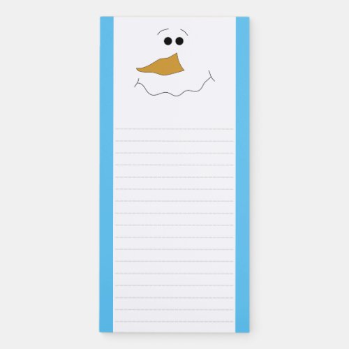 Snowman Face Winter Fridge Magnetic Notepad