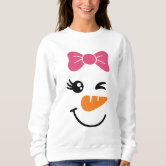 Snowman face online sweatshirt