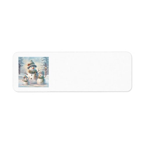 Snowman Family Address Labels