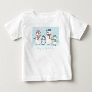 Snowman Family Baby T-Shirt
