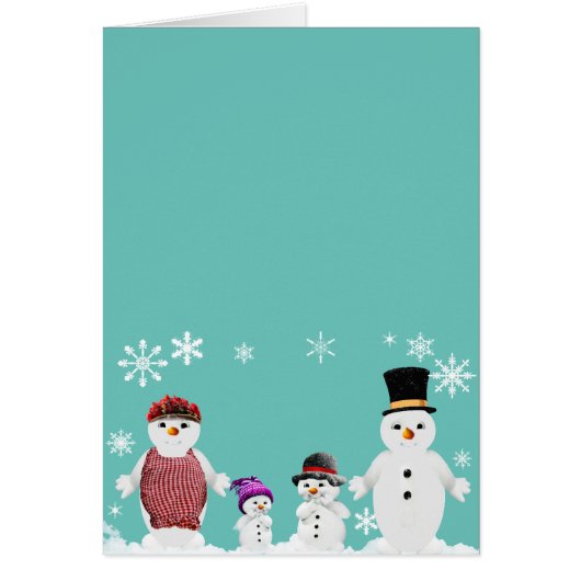 snowman family cards (Front)