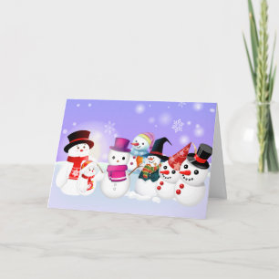 Snowman Family Christmas Card