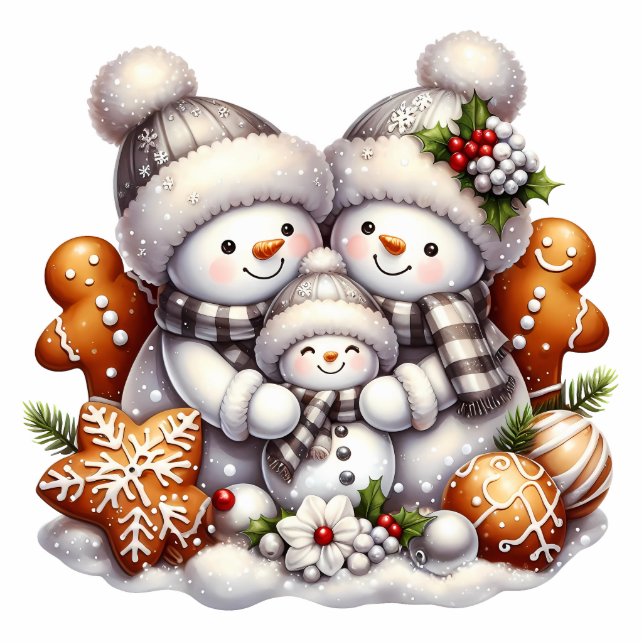 Snowman Family Delight Cutout (Front)