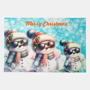 Snowman Family Doormat