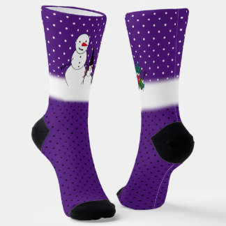 Snowman Family Halloween  Socks