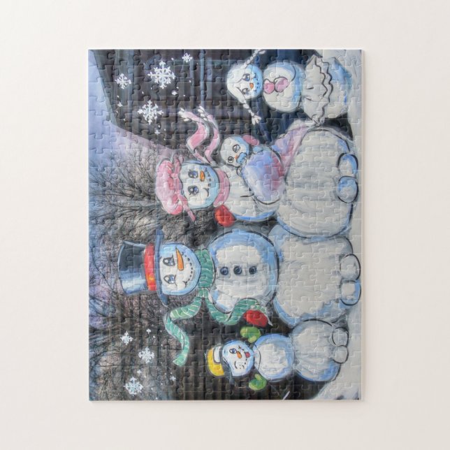 Snowman Family Jigsaw Puzzle (Vertical)