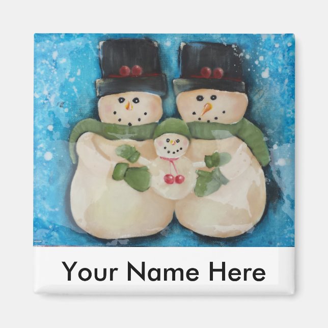 Snowman Family - Magnet (Front)