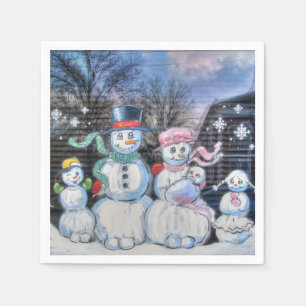 Snowman Family Napkins