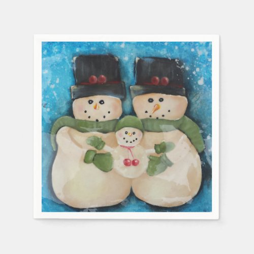 Snowman Family _ Napkins