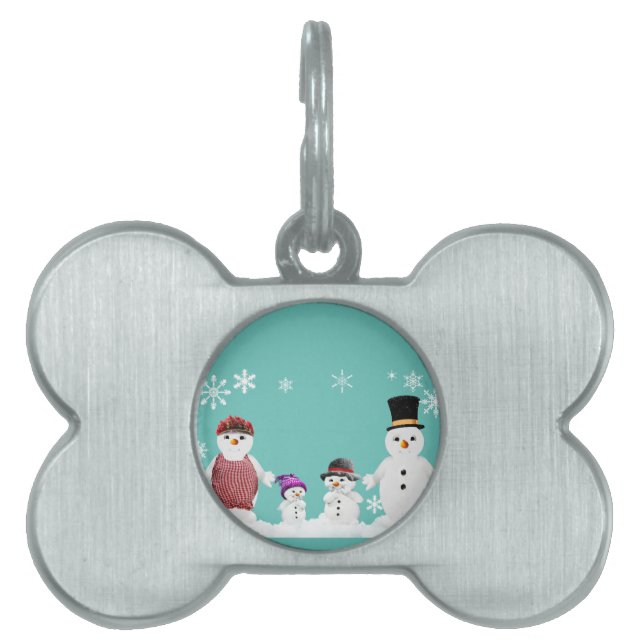 snowman family pet tag (Front)
