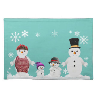 snowman family placemat