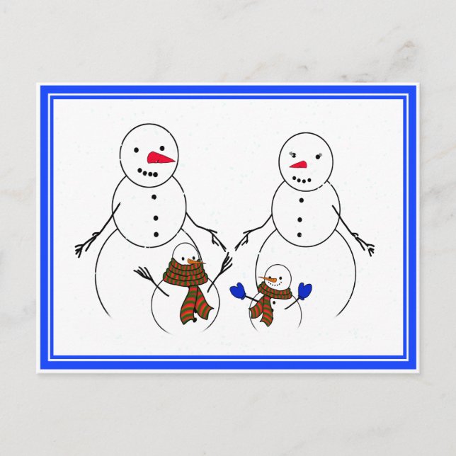 Snowman Family Postcard (Front)