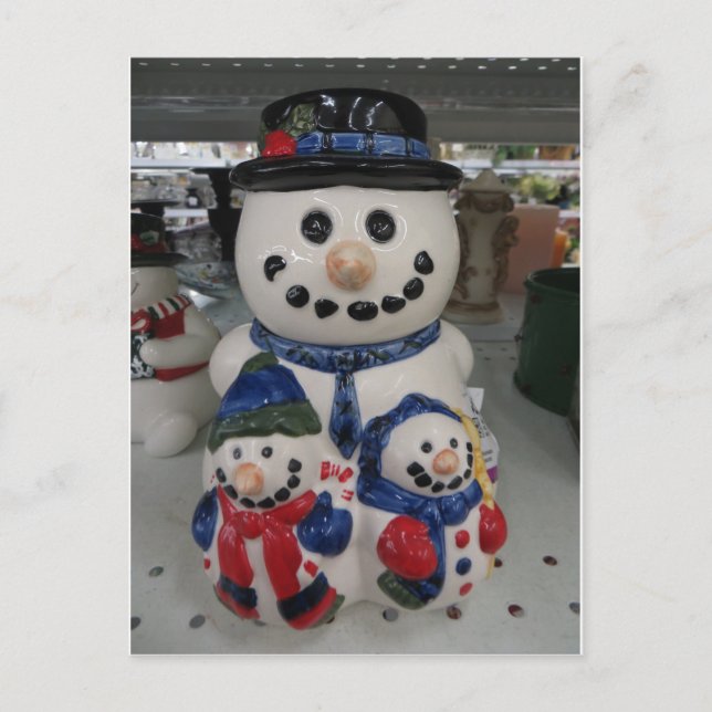 Snowman Family Postcard (Front)