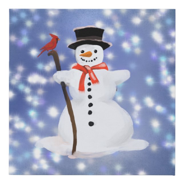 Snowman  faux canvas print (Front)
