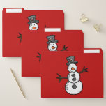 Snowman File Folder<br><div class="desc">Illustration for Christmas with cute, smiley snowman decoration and Merry Christmas text design. It is possible to change the background color and to add different one to the design with your choice.</div>
