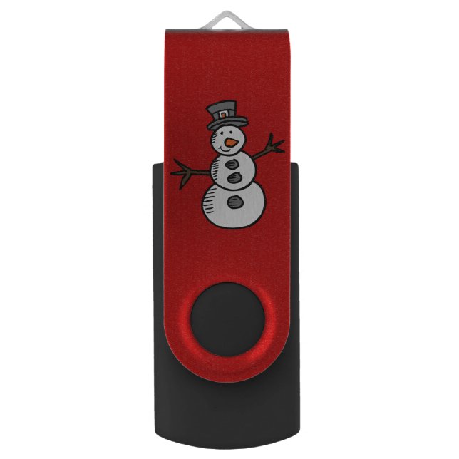 Snowman Flash Drive (Front Vertical)