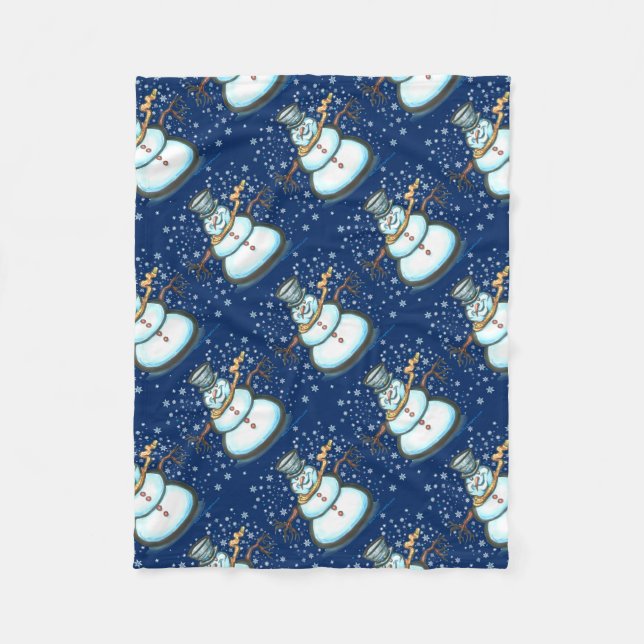 Snowman Fleece Blanket (Front)