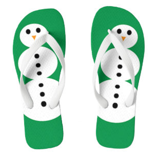 Snowman Flip Flops