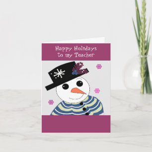 Snowman for my Teacher Holiday Card