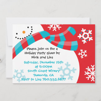 Snowman Fun - Christmas Invitations