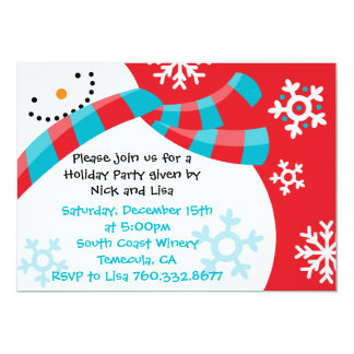 snowman invitations