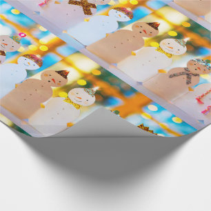 Snowman Fun Elegant Christmas 30" x 6' Wrapping Paper