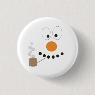 Snowman Funny Face Cute Novelty Christmas Button