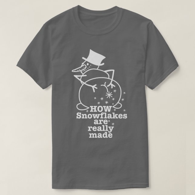 Snowman Funny Snow Funny Christmas  T-Shirt (Design Front)
