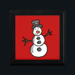 Snowman Gift Box<br><div class="desc">Illustration for Christmas with cute,  smiley snowman decoration. It is possible to change the background color and to add different one to the design with your choice.</div>