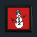 Snowman Gift Box<br><div class="desc">Illustration for Christmas with cute,  smiley snowman decoration. It is possible to change the background color and to add different one to the design with your choice.</div>
