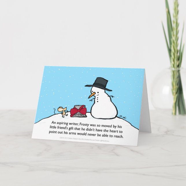 Snowman Gift card for writers (Front)