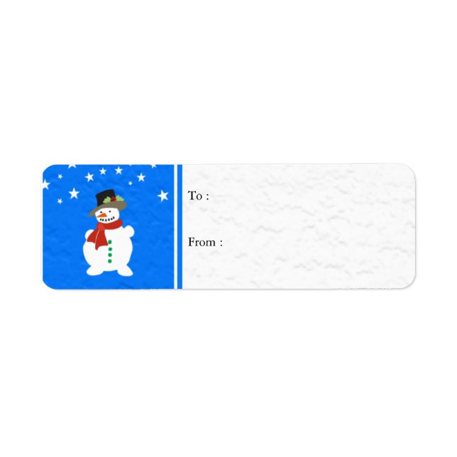 Snowman - Gift Label Tags (Front)