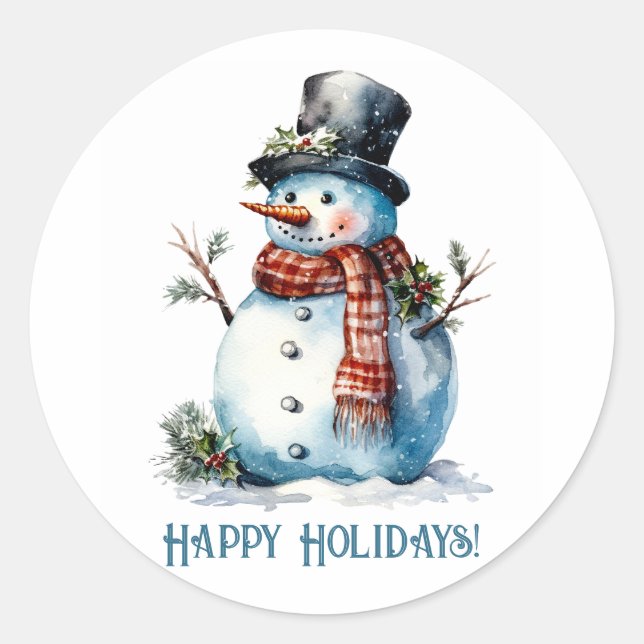 Snowman Gift Sticker (Front)