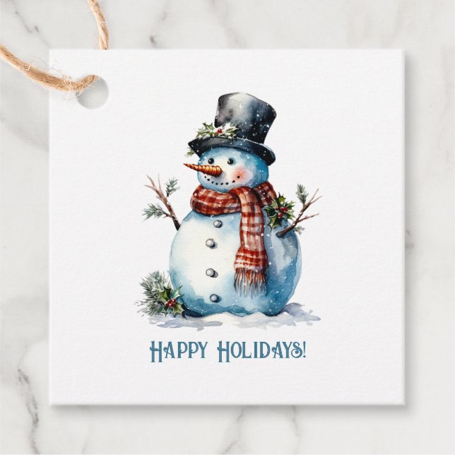Snowman Gift Tag (Front)