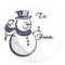 Snowman Gift Tag Sticker