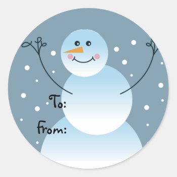 Snowman Gift Tags by holiday_tshirts at Zazzle