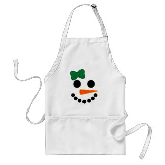Snowman Girl Adult Apron