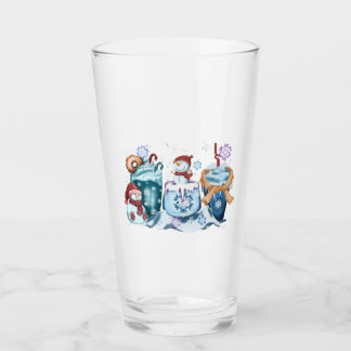 Snowman Glass Cup