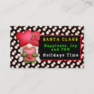 Snowman Gnome Customize Color and Text Business Card