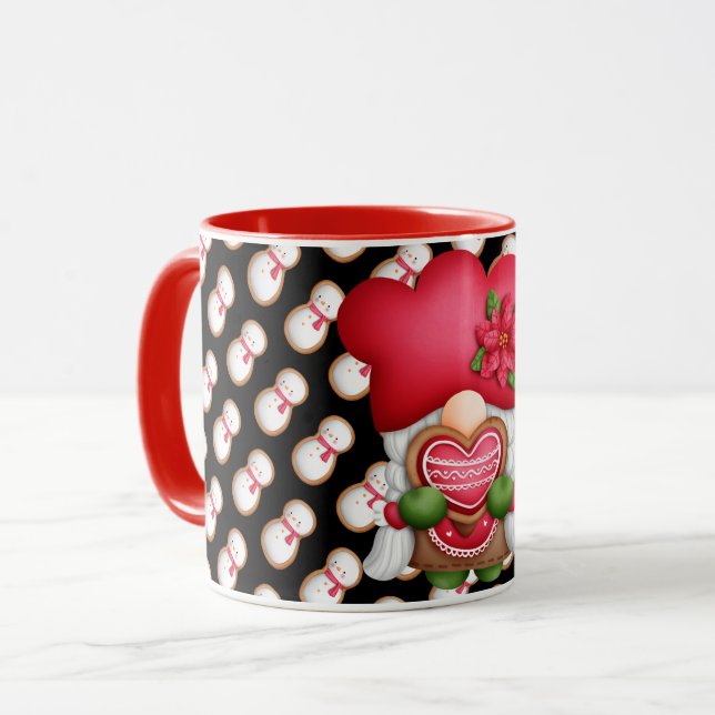 Snowman Gnome Customize Color Mug (Front Left)